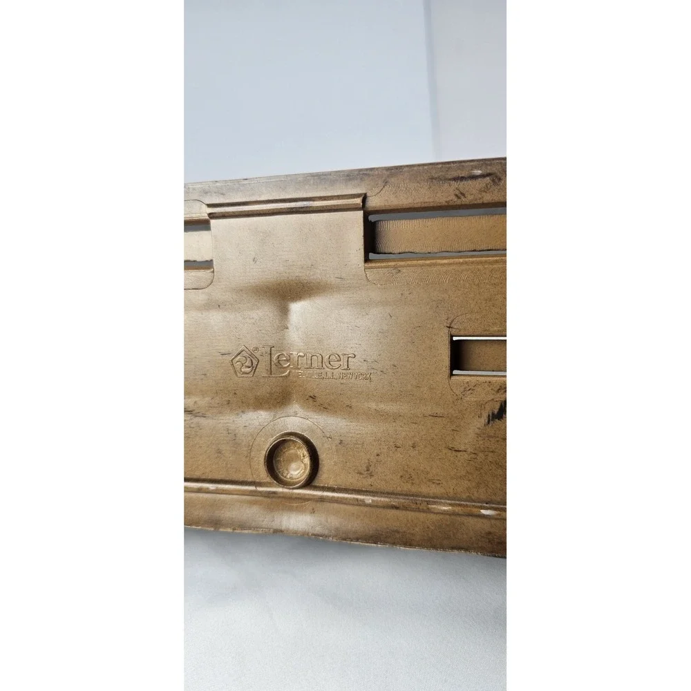 Vintage LERNER Carved Faux Wood Letter Holder Mail Organizer Desk Storage Caddy